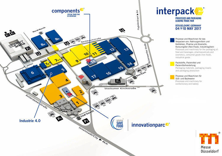 interpack展馆图