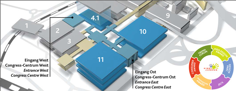 hall plan of Kind + Jugend 